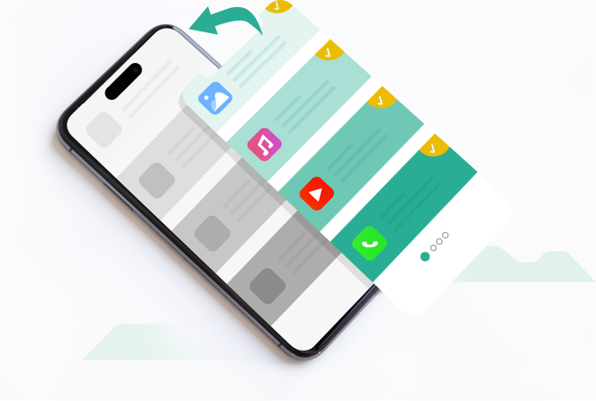 Cell phone with app on screen