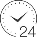 Clock with number 24