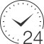 Clock with number 24