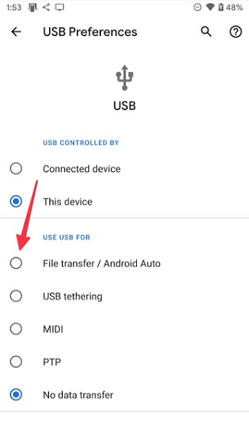 Choose File Transfer