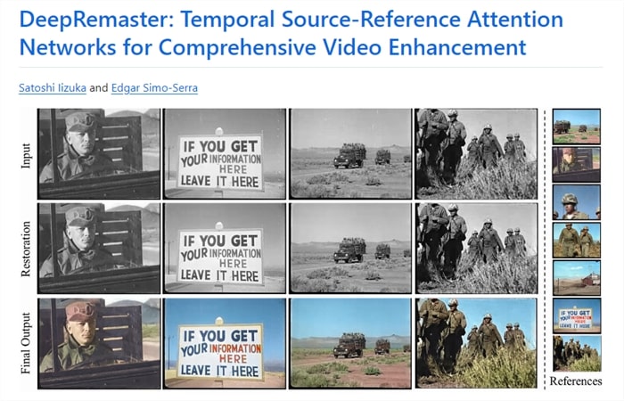 DeepRemaster AI Video Colorizer