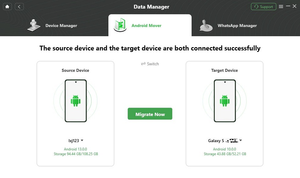 Click on Migrate Now