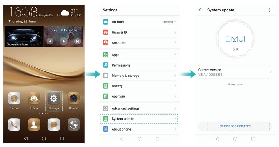 Connect Huawei to a Computer via Update