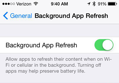 Close Background App Refresh