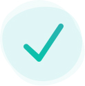 Green tick icon on white background