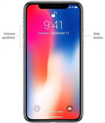 Restart iPhone X and Later
