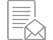 Open envelope with paper
