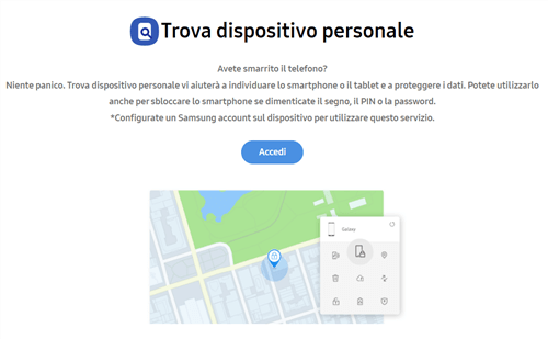 Accedi e su sblocca il telefono