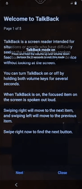 Activate Talkback