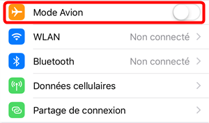 Désactivez Données cellulaires et le réactivez
