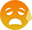 Yellow face with sad expression