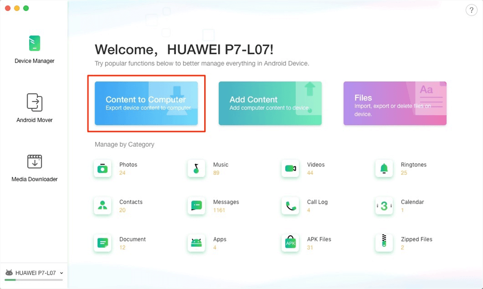Choose Content to Computer