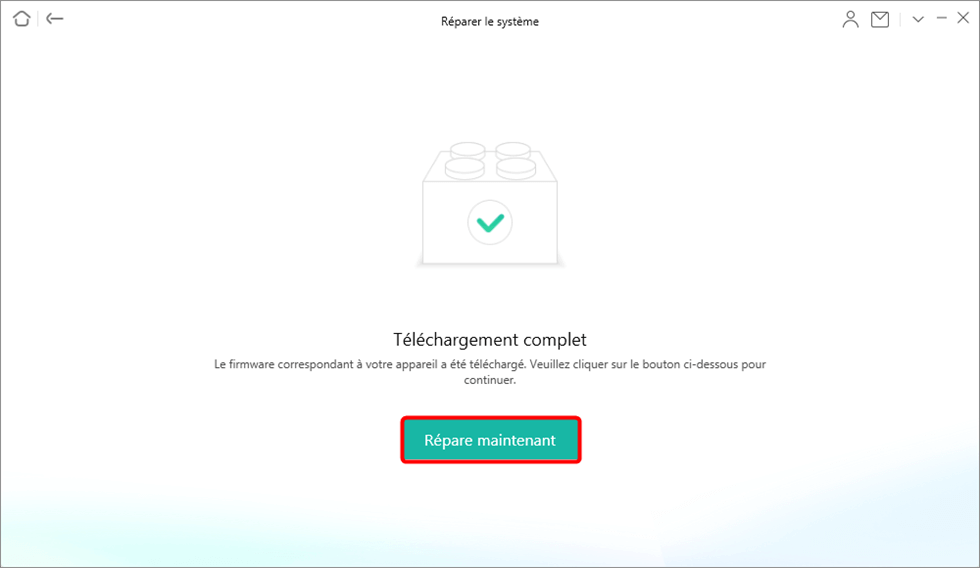 Lancement de la réparation