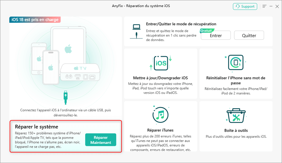 Réparer le système