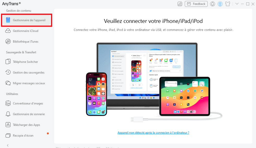 Gestionnaire de l'appareil