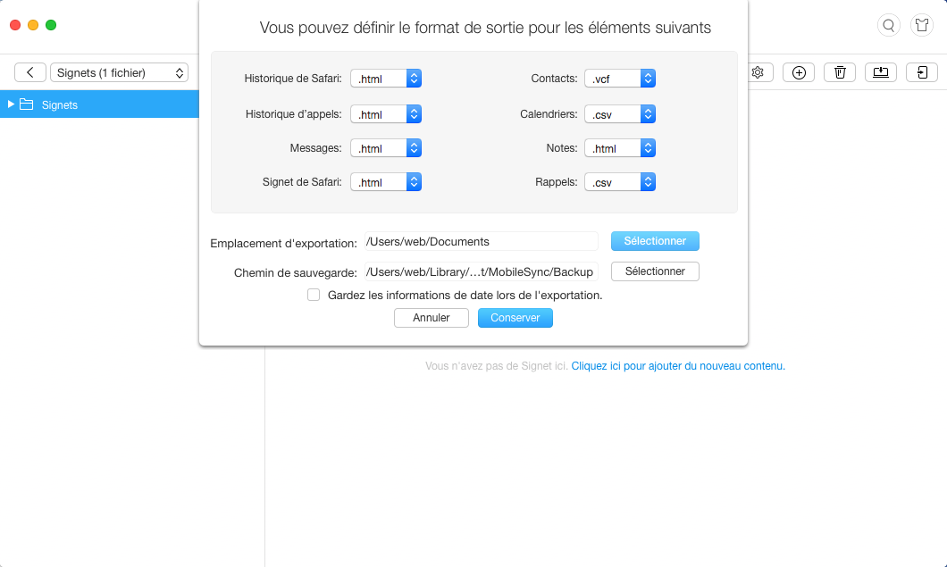 Page Web avec capture décran du message