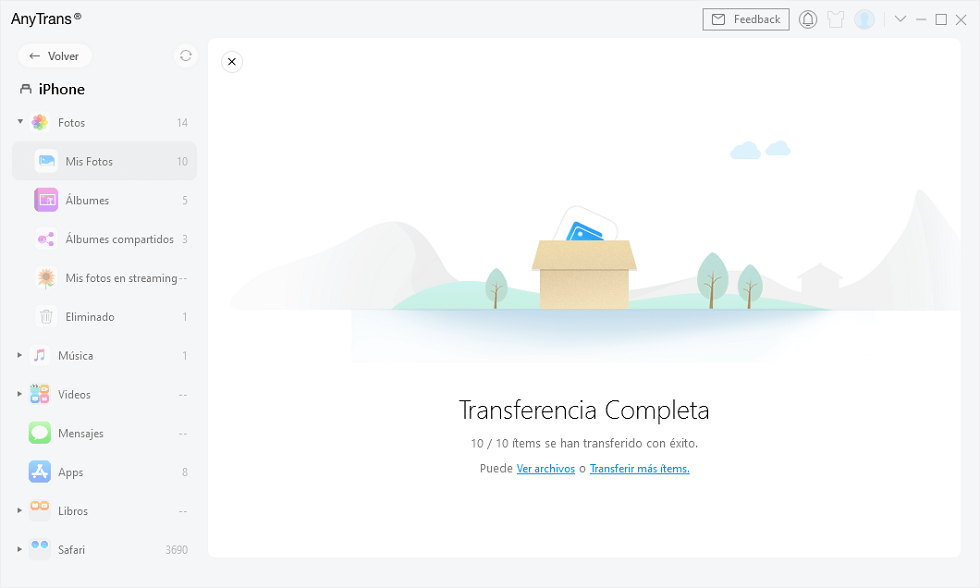 Transferir las fotos de iPhone a USB con éxito con AnyTrans