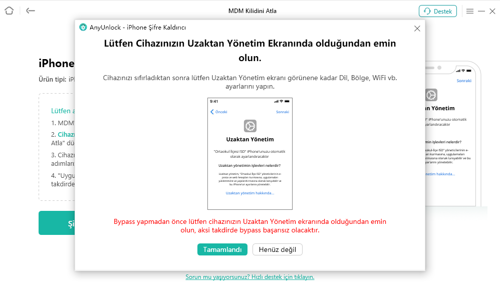 Click on the Bypass Now Button