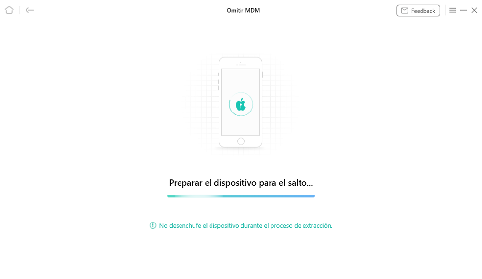 Espera algunos segundos sin desconectar el dispositivo
