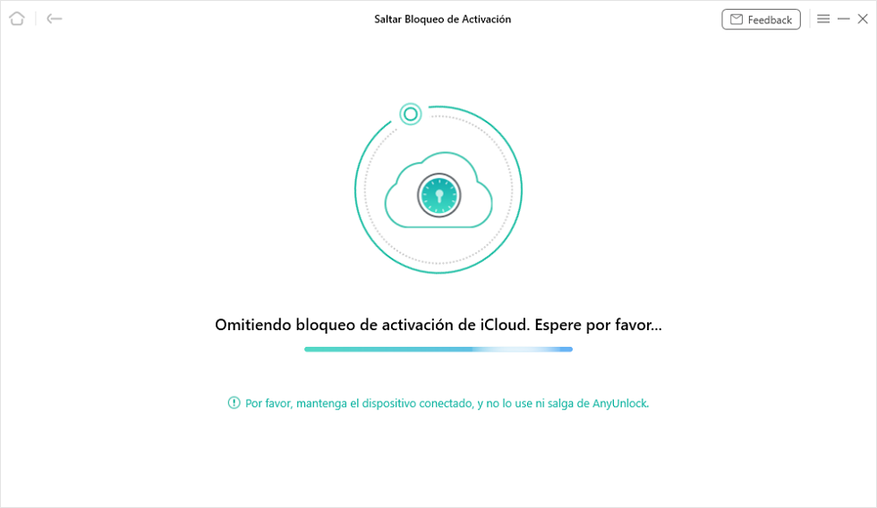 Espera unos segundos sin desconectar