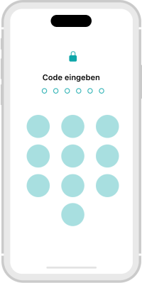 Telefon mit Code und Tastendruck