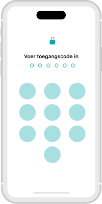 Telefoon met vergrendelscherm