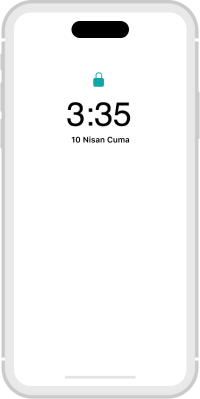 Ekranda saat olan beyaz telefon