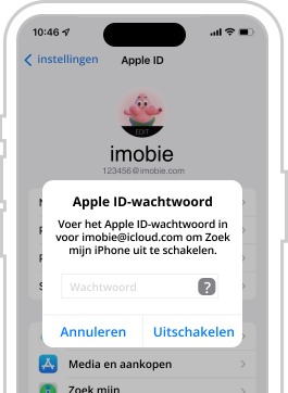 Iphone met imobie-app