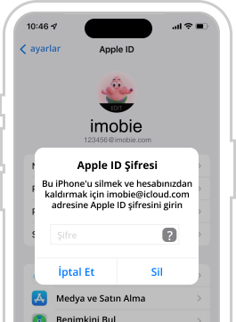 Ekranında iMobie uygulaması bulunan iPhone