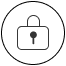 Black and white photo of lock