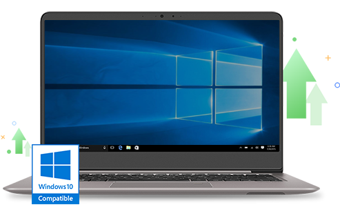 Laptop with Windows 10 logo