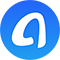 Blue circle with letter A