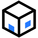 Black square with blue eyes