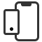 Black and white photo of square
