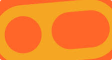 Orange and yellow logo with glasses