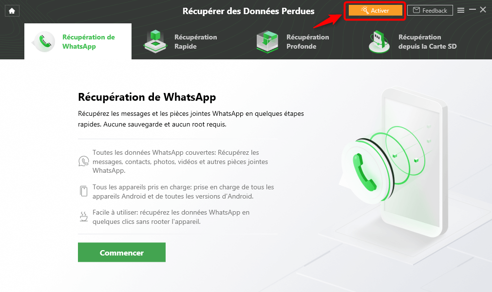 Cliquez sur le bouton Activer