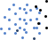 Blaues und schwarzes Puzzleteil