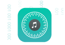 Clock with music notes