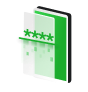 Grünes Buch mit grünem Einband