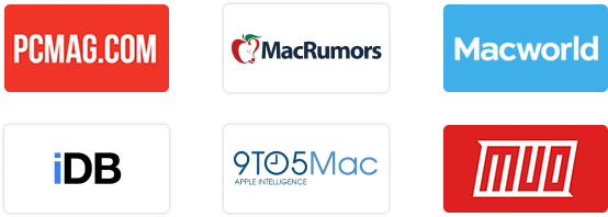 Logos on black background