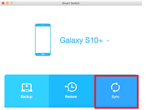 On a Mac, Click Sync on the Smart Switch Screen