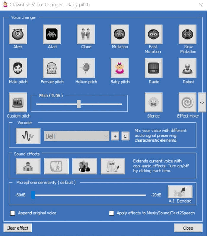 Clownfish - Modificateur de la voix