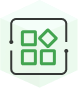 cubo verde con quadrato