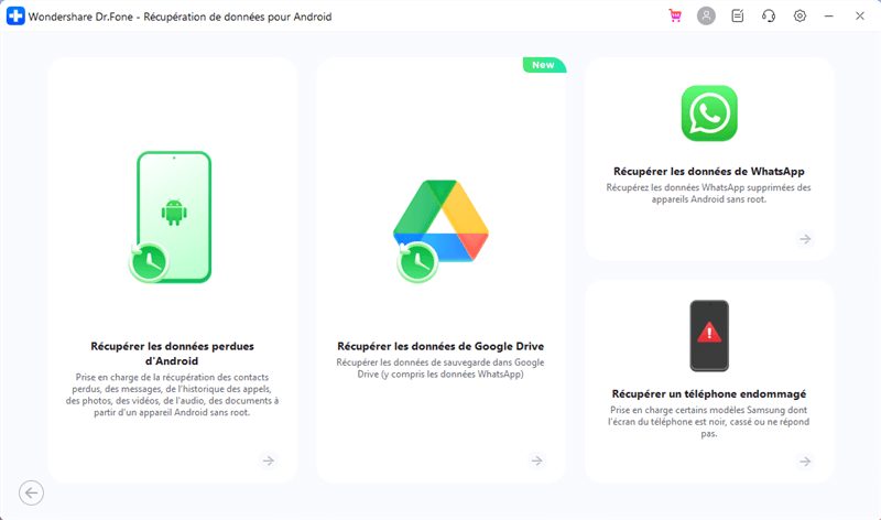 Récupération des contacts supprimés - Dr.Fone