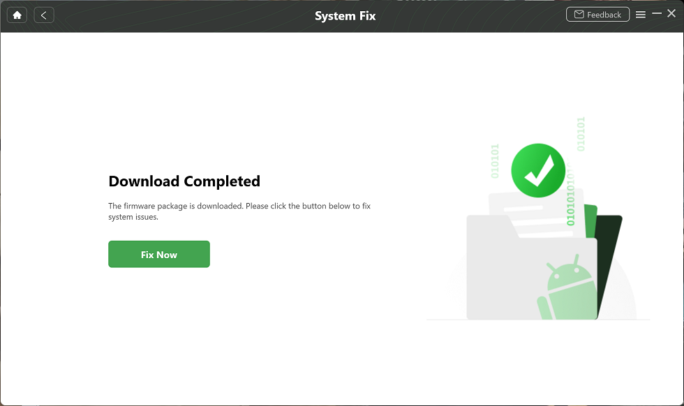 Firmware Downloaded and Click Fix Now