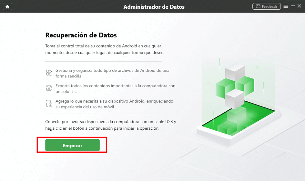 Haz clic en Comenzar