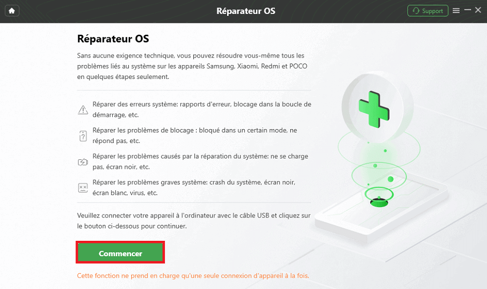 Commencer à réparer des problèmes-OS