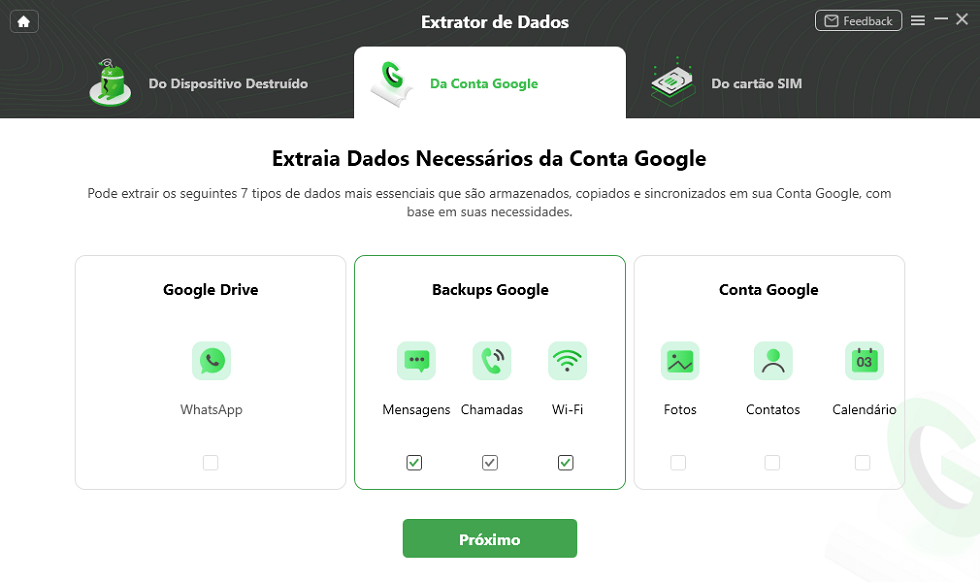 Selecionar WhatsApp