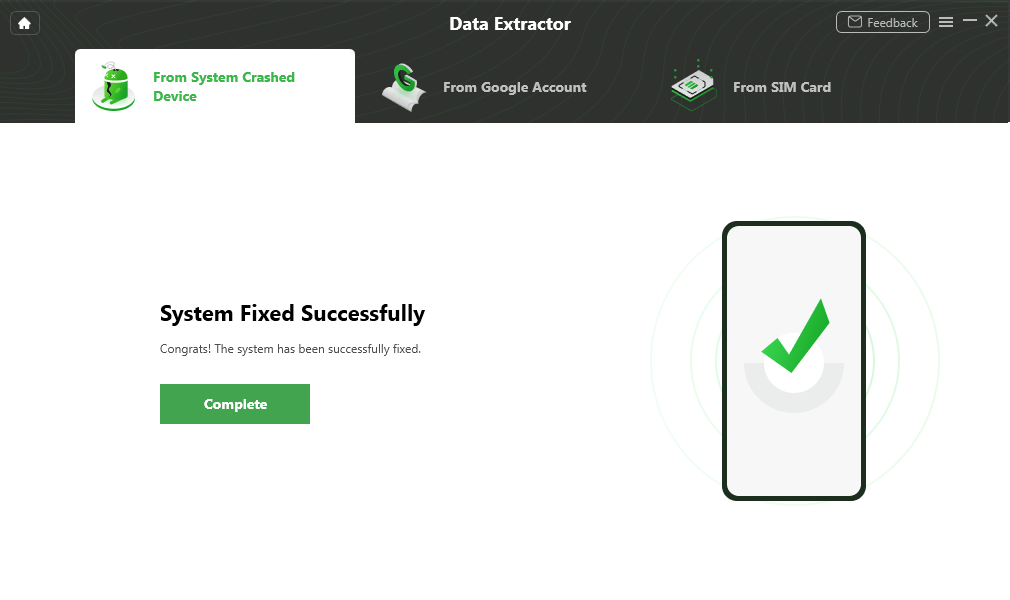 Crashed System Fixed Successfully