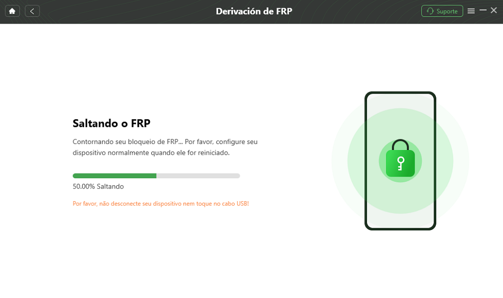 Aguarde alguns instantes até que o processo seja concluído